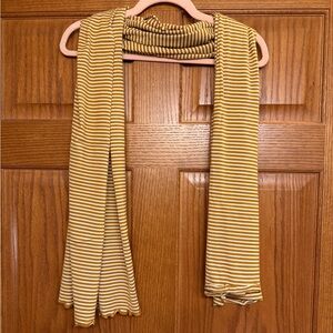 wool& Luna Scarf ochre stripe, new in bag
